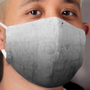 Black Ombre on Concrete Texture Cloth Face Mask
