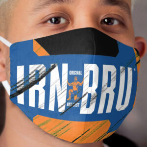 Black Scratched Irn-Bru Cloth Face Mask