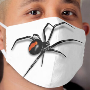 Black Spider Cloth Face Mask