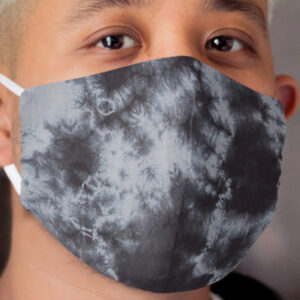 Black Tie Dye Cloth Face Mask