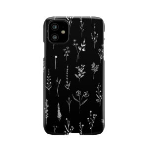 Black Wildflowers Phone Case