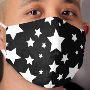 Black With Stars Cloth Face Mask