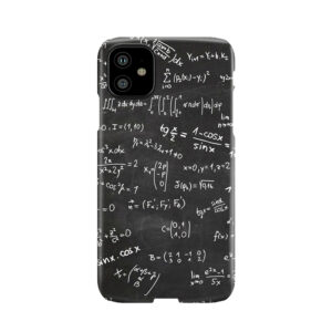 Blackboard With Numbers Math Formulas Mathematics Equations Phone Case