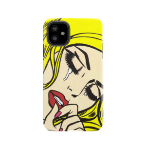 Blonde Crying Comic Girl Tough Phone Case