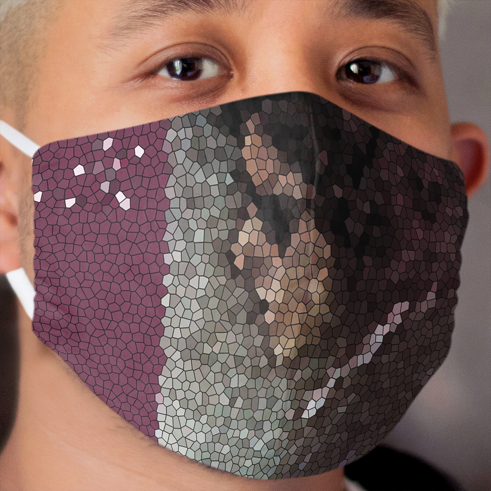 Blood on Tracks Mosaic Cloth Face Mask