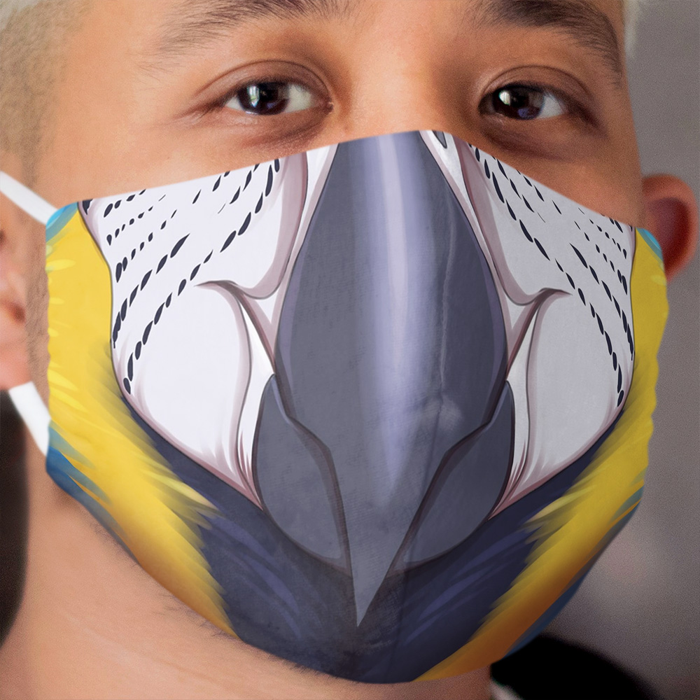 Blue and Gold Macaw Beak Cloth Face Mask