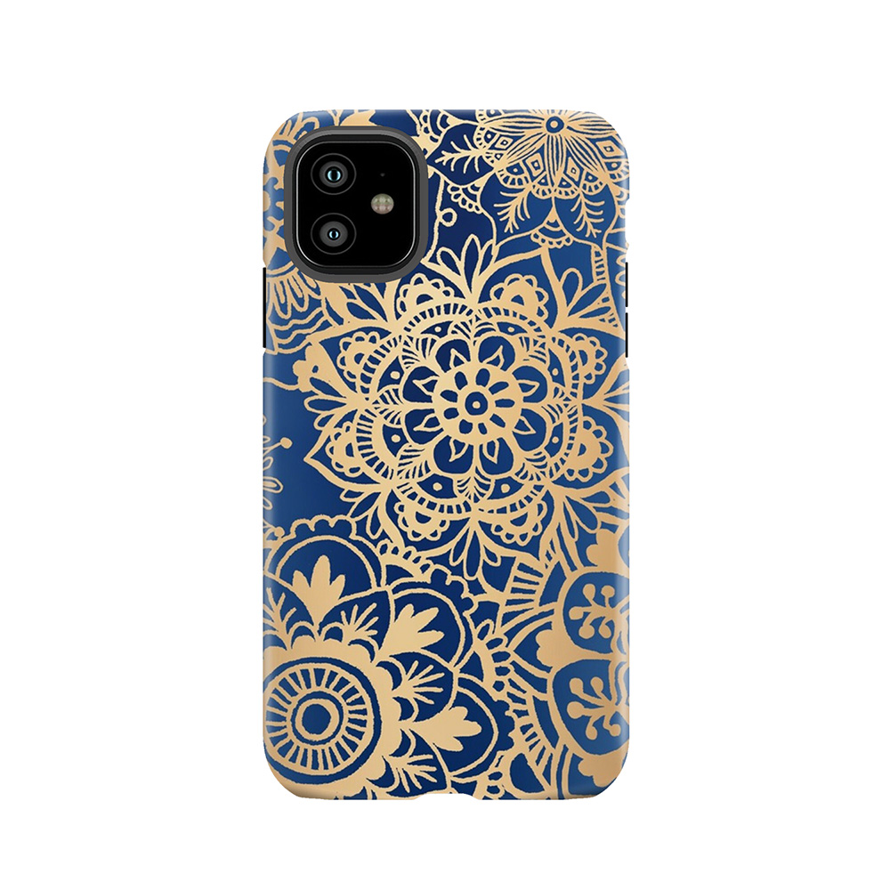 Blue And Gold Mandala Pattern Tough Phone Case
