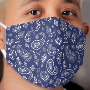 Blue Bandana Cloth Face Mask