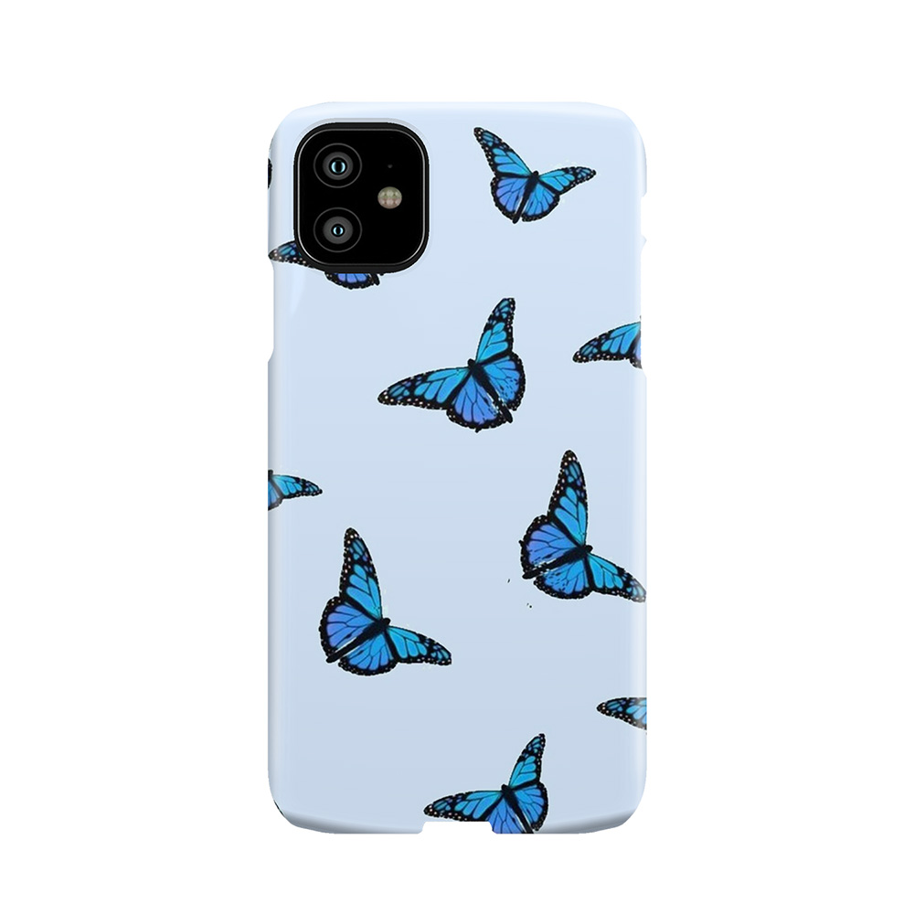 Blue Butterfly Pattern 2 Phone Case