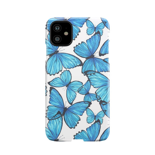 Blue Butterfly Pattern Phone Case