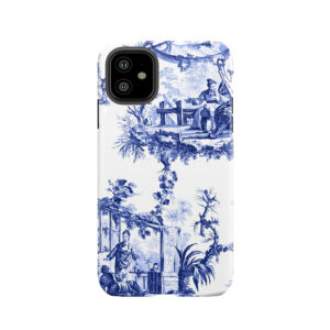 Blue Chinoiserie Toile Tough Phone Case