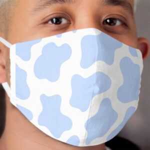 blue cow print! Cloth Face Mask
