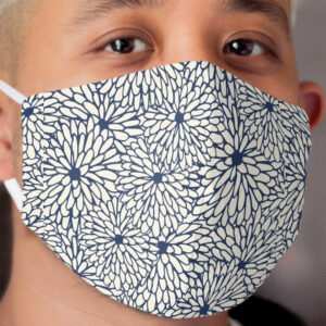 Blue flowers Cloth Face Mask