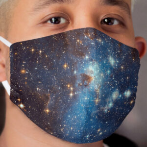 Blue Nebula Stars Space Cloth Face Mask