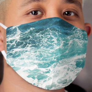 Blue Ocean Waves Cloth Face Mask