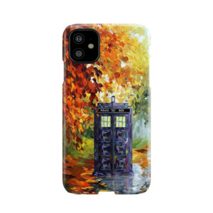 Blue Phone Booth With Autumn Views Phone Case