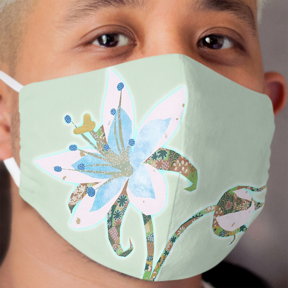 Blue Silent Princess Cloth Face Mask