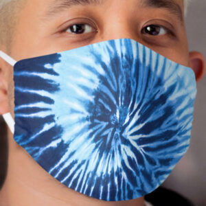 Blue sky print tee tie dye for women's & men, Women's Sleeveless T Dress Cloth Face Mask