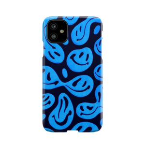Blue Smiley Face Pattern Phone Case