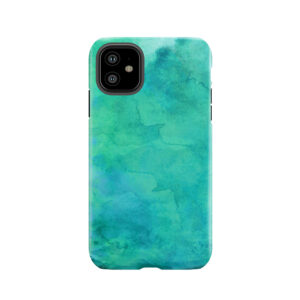 Blue Teal Turquoise Watercolor Background Tough Phone Case