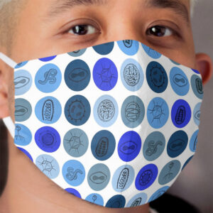 Blue Virus Dots Cloth Face Mask