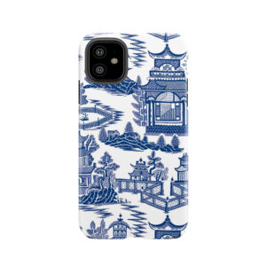 Blue Willow Ancient Ming China - Blue And White Chinoiserie Tough Phone Case