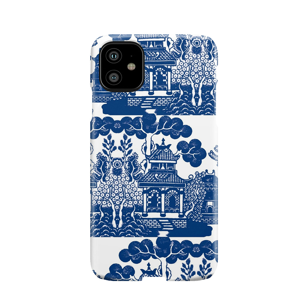 Blue Willow Chinoiserie Blue And White Porcelain Inspiration Phone Case