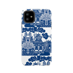 Blue Willow Chinoiserie Blue And White Porcelain Inspiration Tough Phone Case