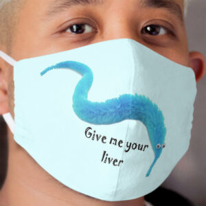 Blue Worm Cloth Face Mask