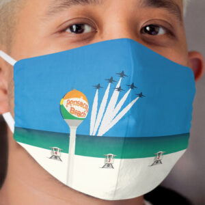 Blues Over the Beach Ball Cloth Face Mask