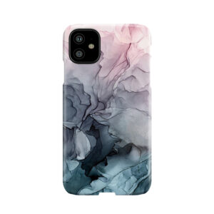 Blush And Payne'S Grey Flowing Abstract Painting Phone Case