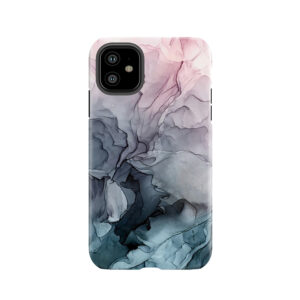 Blush And Payne's Grey Flowing Abstract Painting Tough Phone Case