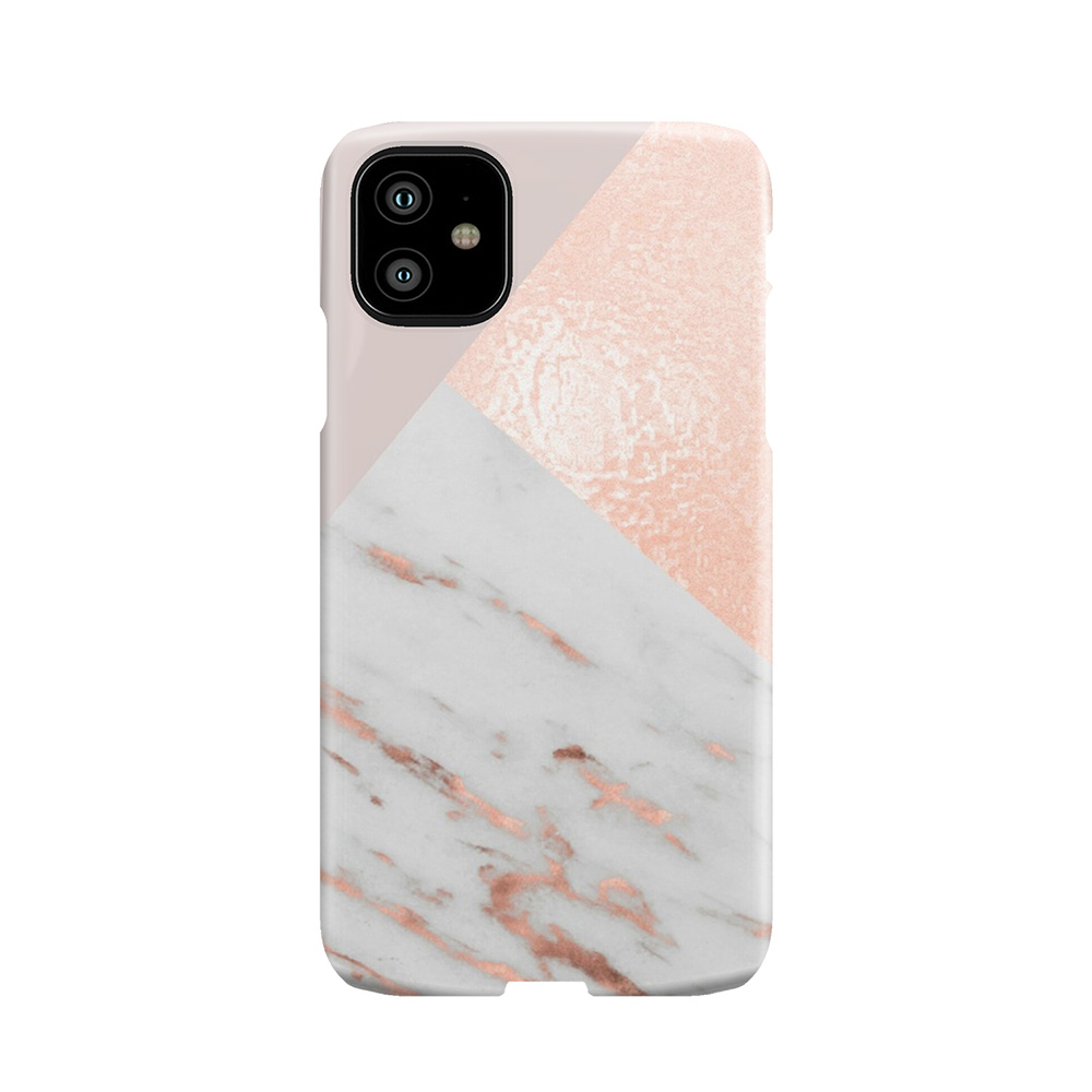 Blush Pink Layers Of Rose Gold And Marble Phone Case