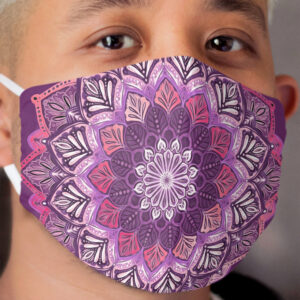 Boho Mandala in Deep Purple and Pink Cloth Face Mask