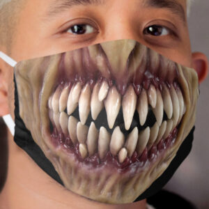 Boogeyman Jaundice with Sharp Teeth Cloth Face Mask