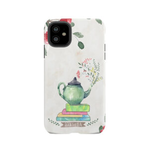 Books & Tea Watercolor Tough Phone Case