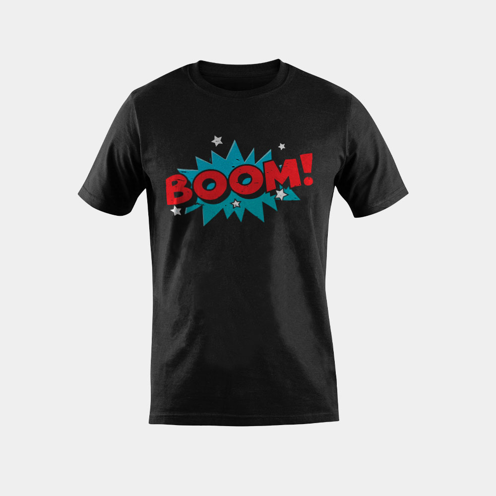 BOOM ! Comic Book Cartoon Funny Pop Art Design T-Shirt