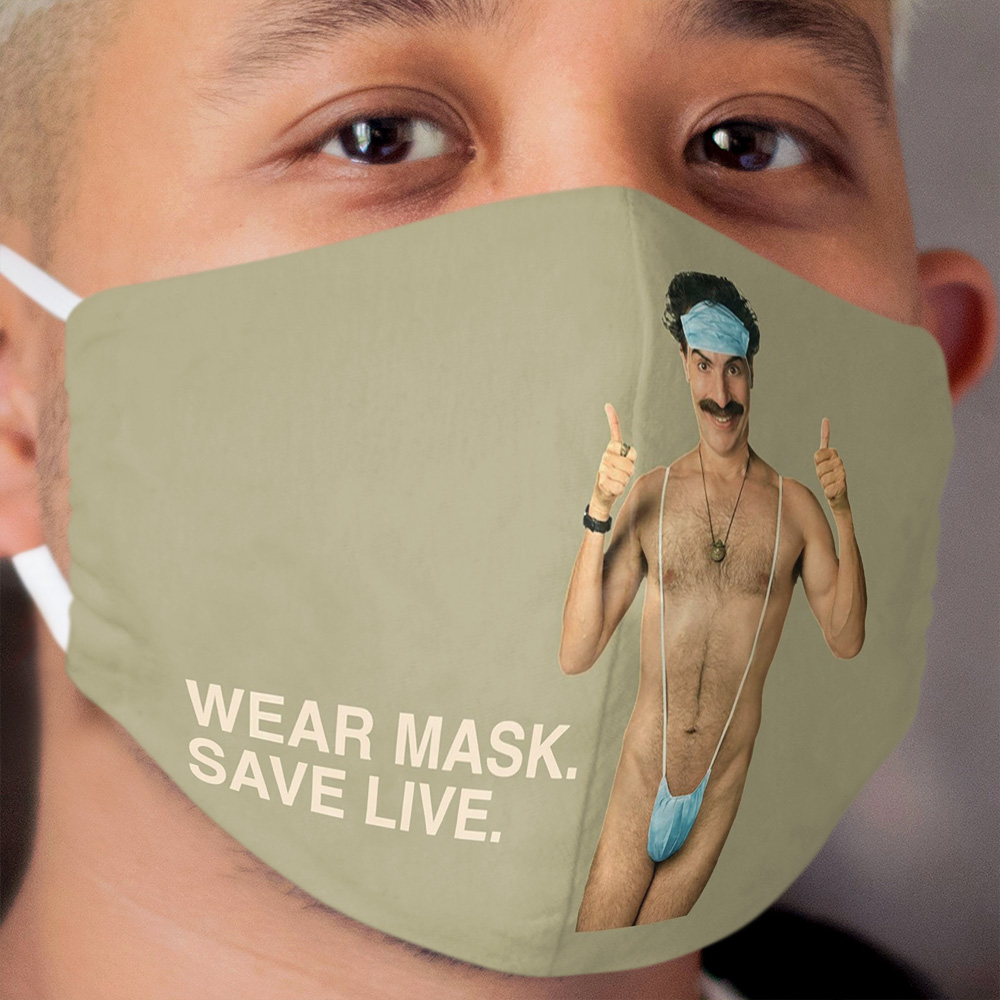 Borat Wear Cloth Face Mask. Save Live. Cloth Face Mask
