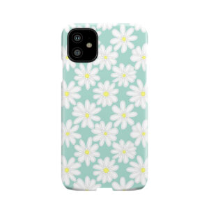 Bright Happy Daisies On Mint Phone Case