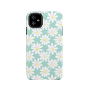 Bright Happy Daisies On Mint Tough Phone Case