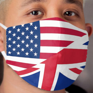 British American Flag Cloth Face Mask