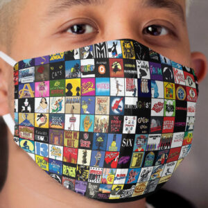 Broadway Musical Theatre Logos - Hand Drawn Cloth Face Mask