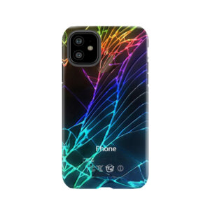 Broken Damaged Cracked Out Back Black Iphone Photograph Tough Phone Case