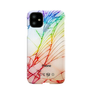 Broken Damaged Cracked Out Back White Iphone Photograph Phone Case