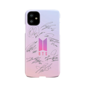 Bts - Logo With New Signatures 2020 (Pink) Phone Case