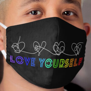BTS Love yourself rainbow design Cloth Face Mask