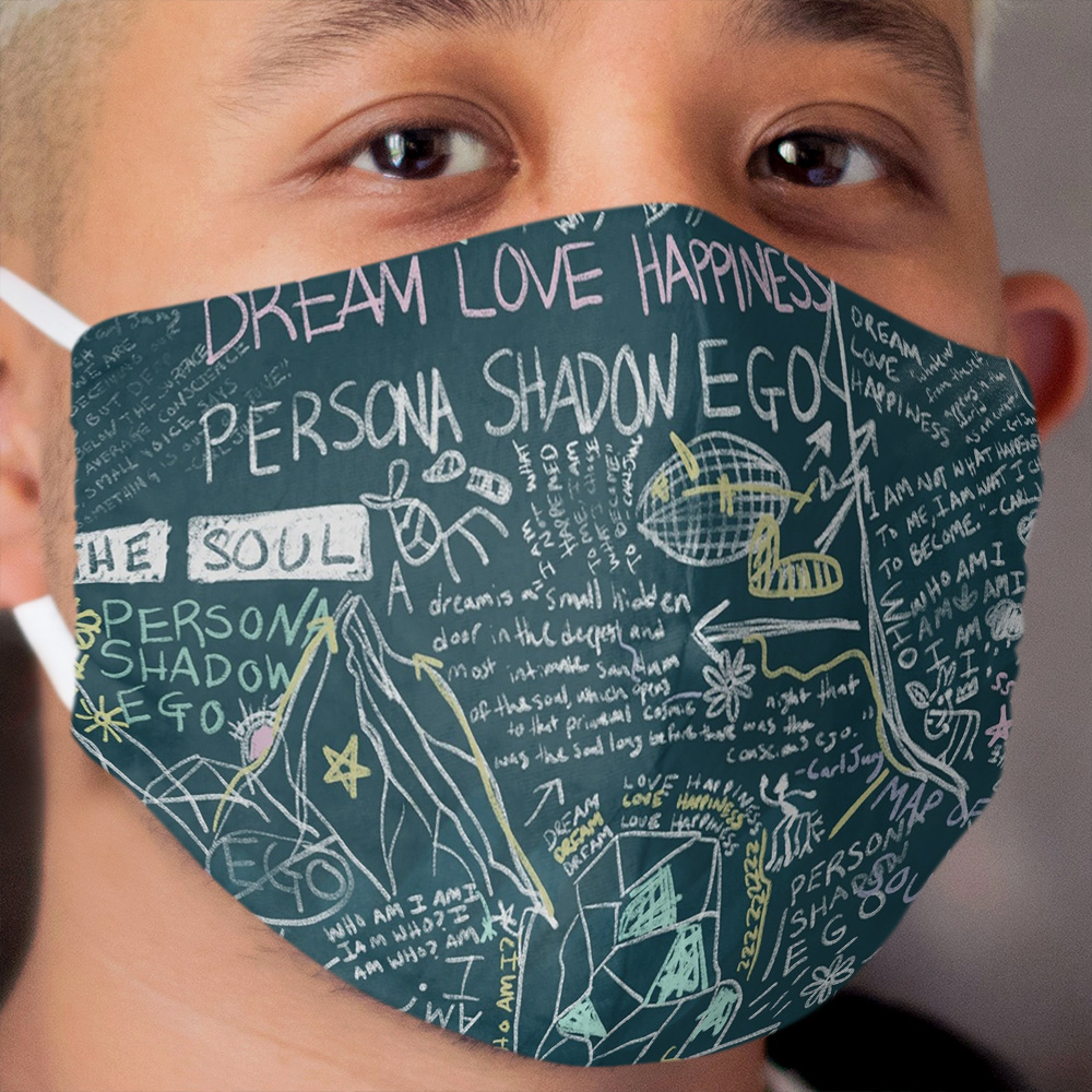 BTS PERSONA Map of the Soul RM Chalkboard Graphic Cloth Face Mask
