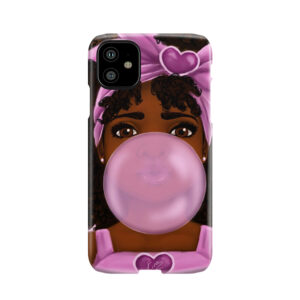 Bubble Gum- Little Black Girl Portrait Phone Case