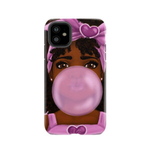Bubble Gum- Little Black Girl Portrait Tough Phone Case