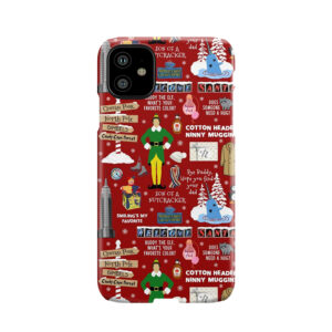 Buddy The Elf Collage, Red Background 2 Phone Case
